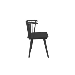 Eetkamerbank Zwart Rubberhout - 120x49x77cm - Bobby