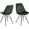 Eetkamerstoel Bonn (2 stuks) - velvet - groen