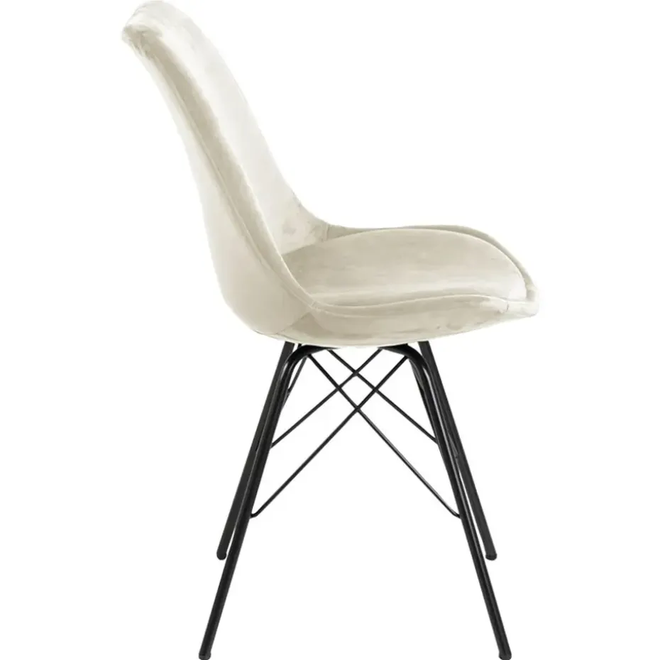 Eetkamerstoel Bonn (2 stuks) - velvet - zand
