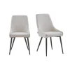 Eetkamerstoel Oscar Beige Stof Set van 2