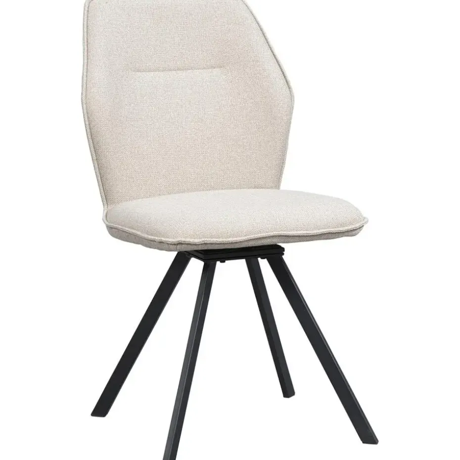 Eetkamerstoel Raffy - stof - beige