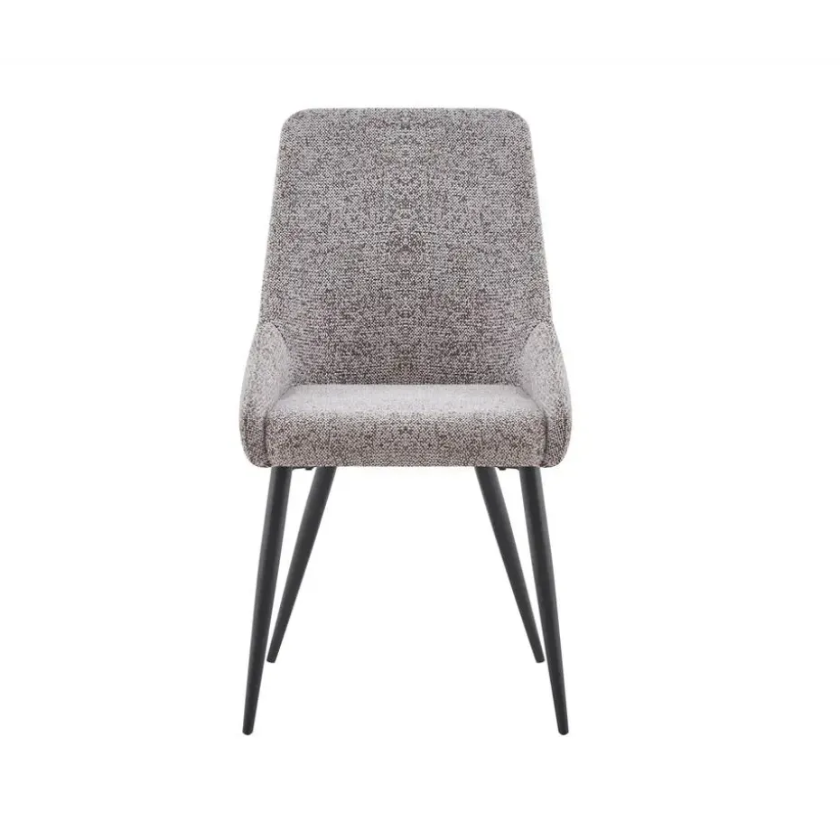Eetkamerstoelen set van 2 - Oscar - Bruin - Stof