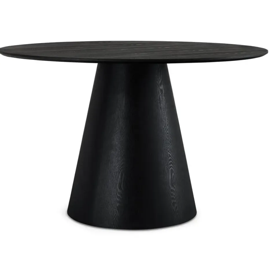 EetkamertafelRond ø120cm - Zwart Eikenhout