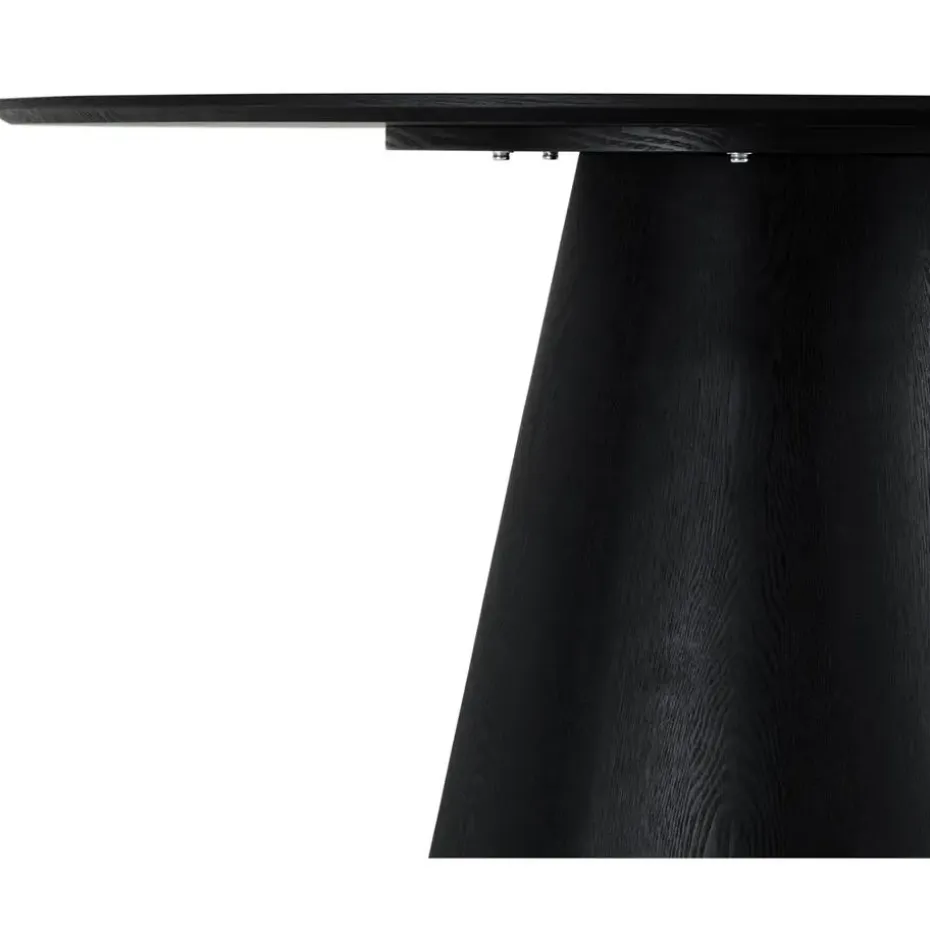 EetkamertafelRond ø120cm - Zwart Eikenhout