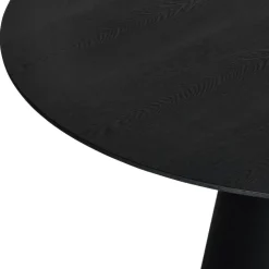 EetkamertafelRond ø120cm - Zwart Eikenhout