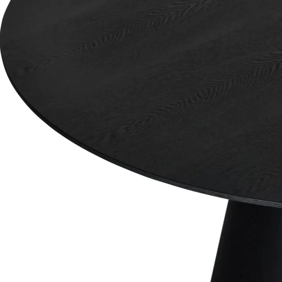 EetkamertafelRond ø120cm - Zwart Eikenhout