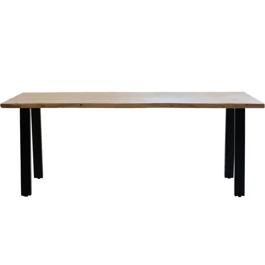 Eettafel Acaciahout - Naturel - 160x90x77cm - Lars