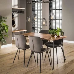 Eettafel Acaciahout 130x70x77cm - Tafel Edge