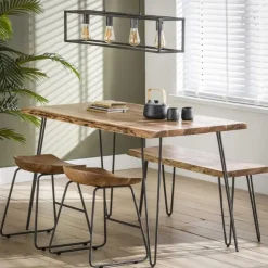 Eettafel Acaciahout 130x70x77cm - Tafel Edge