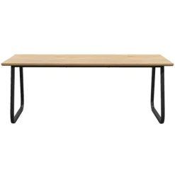 Eettafel Brigitte rechthoekig - naturel/zwart - 180x90 cm