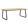 Eettafel Brigitte rechthoekig - naturel/zwart - 220x100 cm