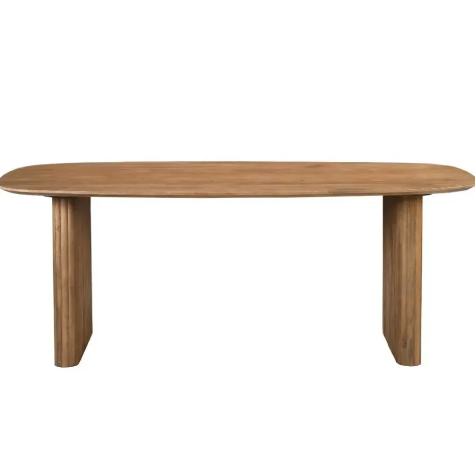 Eettafel Deens Ovaal - Naturel Mangohout - 200x100x76cm - Juro