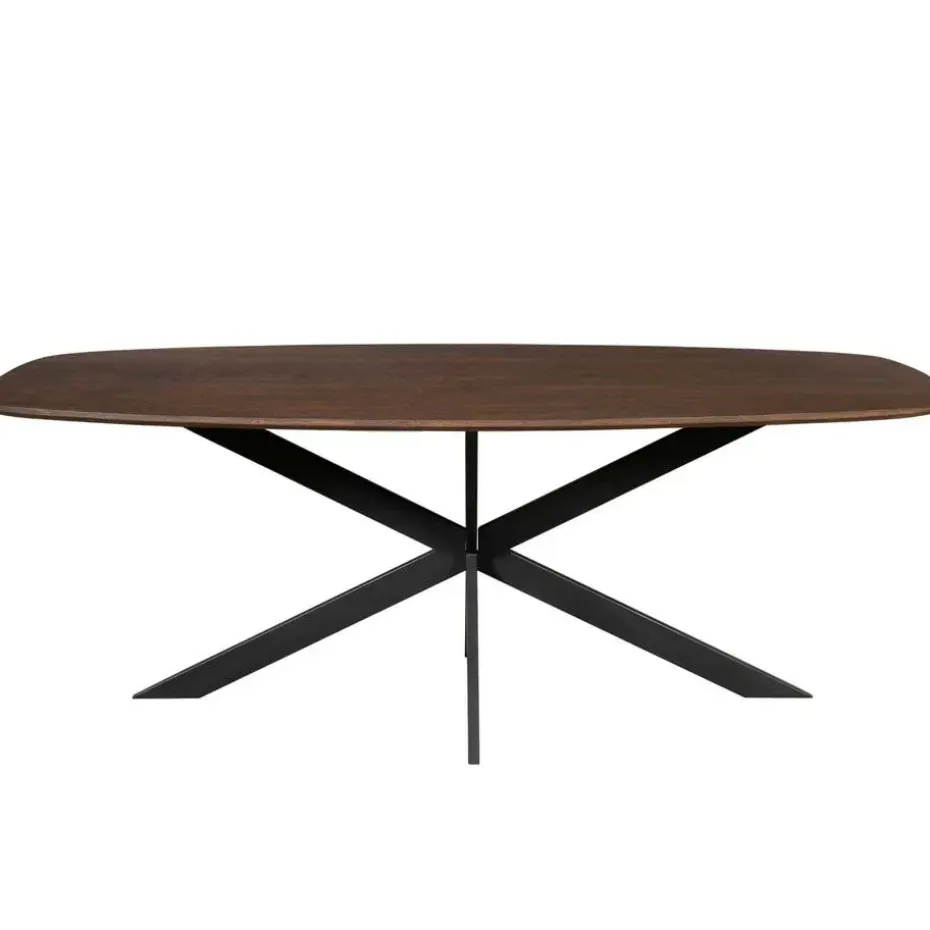 Eettafel Deens Ovaal Bruin Hout - 240x110x76cm - Ferris