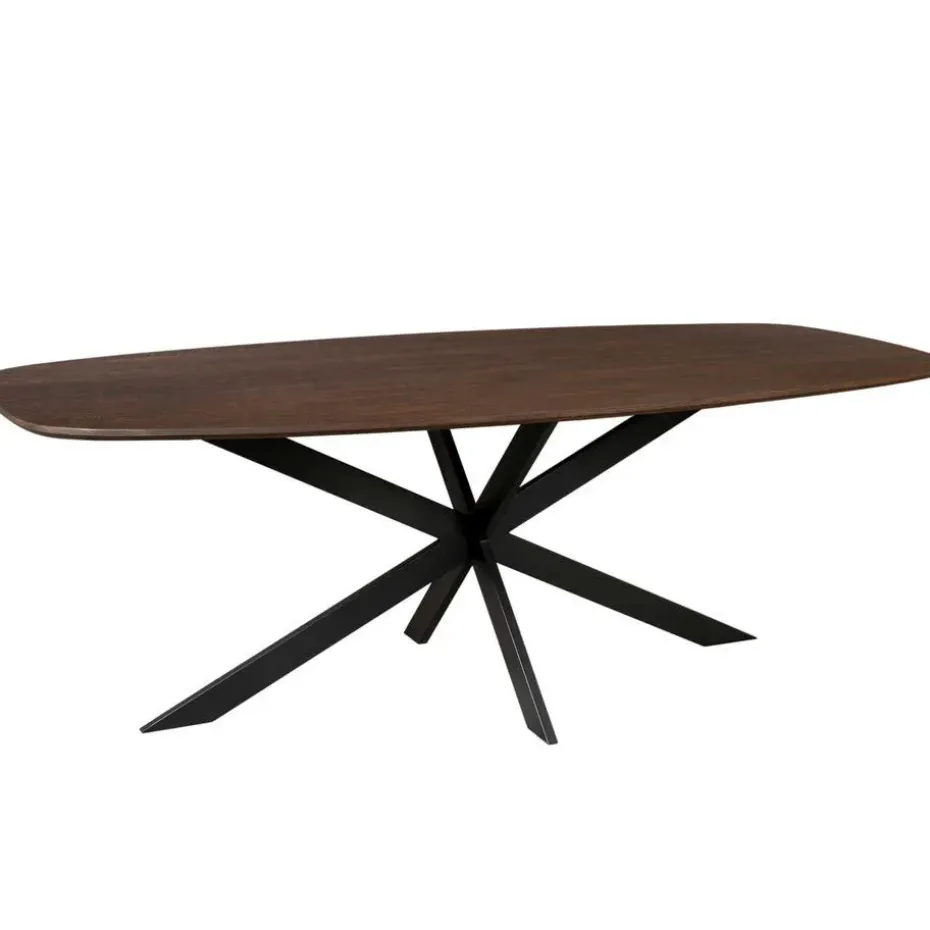 Eettafel Deens Ovaal Bruin Hout - 240x110x76cm - Ferris