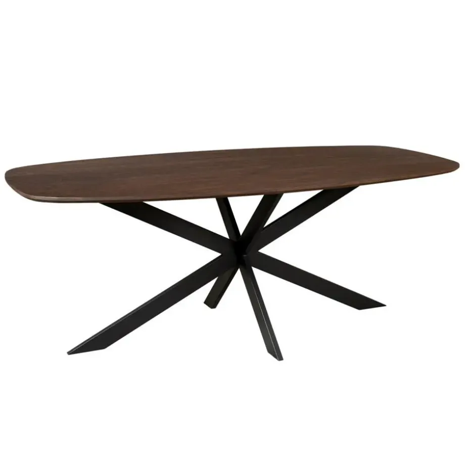 Eettafel Deens Ovaal Bruin Hout - 280x120x76cm - Ferris