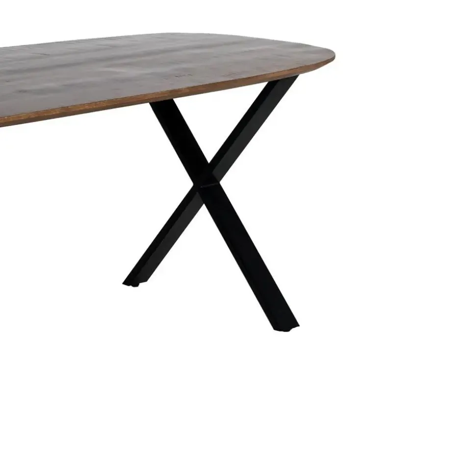 Eettafel Deens Ovaal 200cm - Bruin - Mangohout - Tafel Gordon