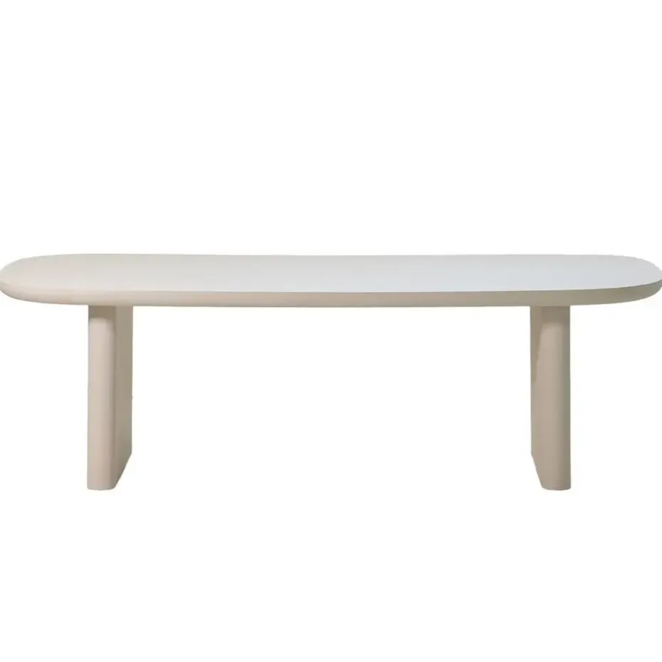Eettafel Deens Ovaal 240cm - Beige Betonlook - Maya