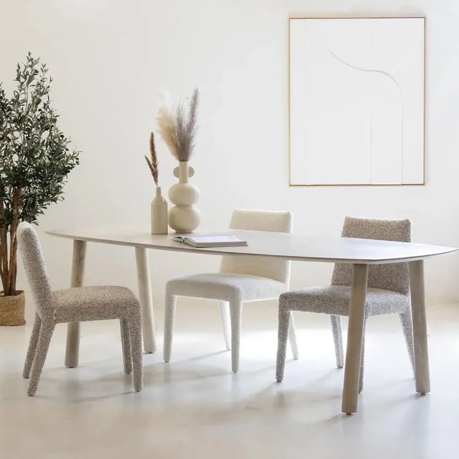Eettafel Deens Ovaal 170cm - Naturel Mangohout - Leone