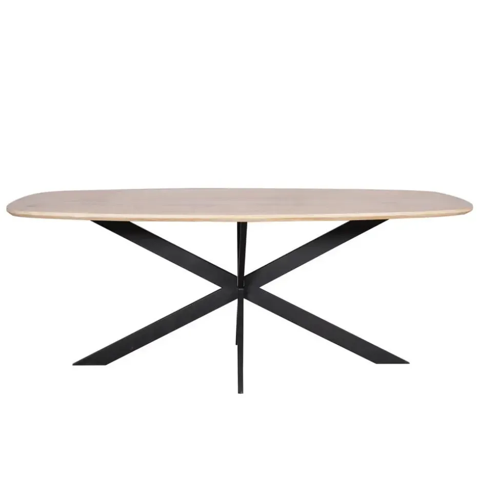 Eettafel Deens Ovaal Naturel Hout - 240x110x76cm - Ferris
