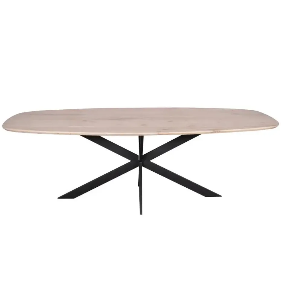 Eettafel Deens Ovaal Naturel Hout - 240x110x76cm - Ferris
