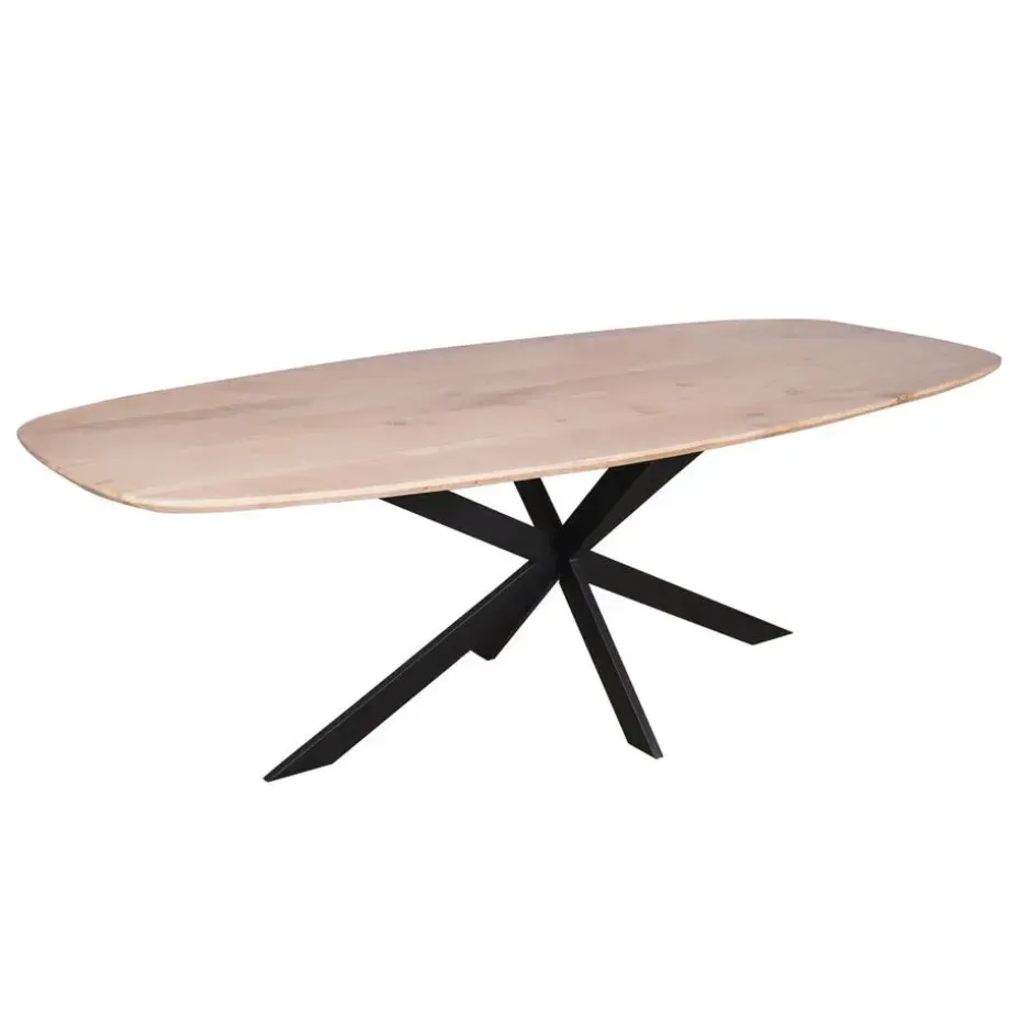 Eettafel Deens Ovaal Naturel Hout - 240x110x76cm - Ferris