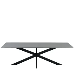 Eettafel Edin 170x90 cm marmerlook grijs - Stoneware - Grijs