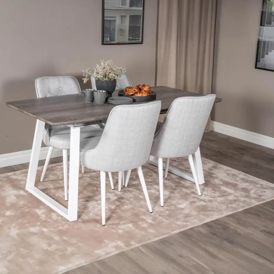 Eettafel Eiken Hout Uitschuifbaar - 160x85x75cm - Inca