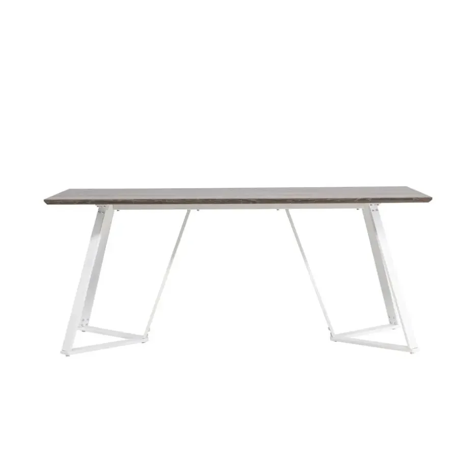 Eettafel Eiken Hout Wit - 180x90x75cm - Marina
