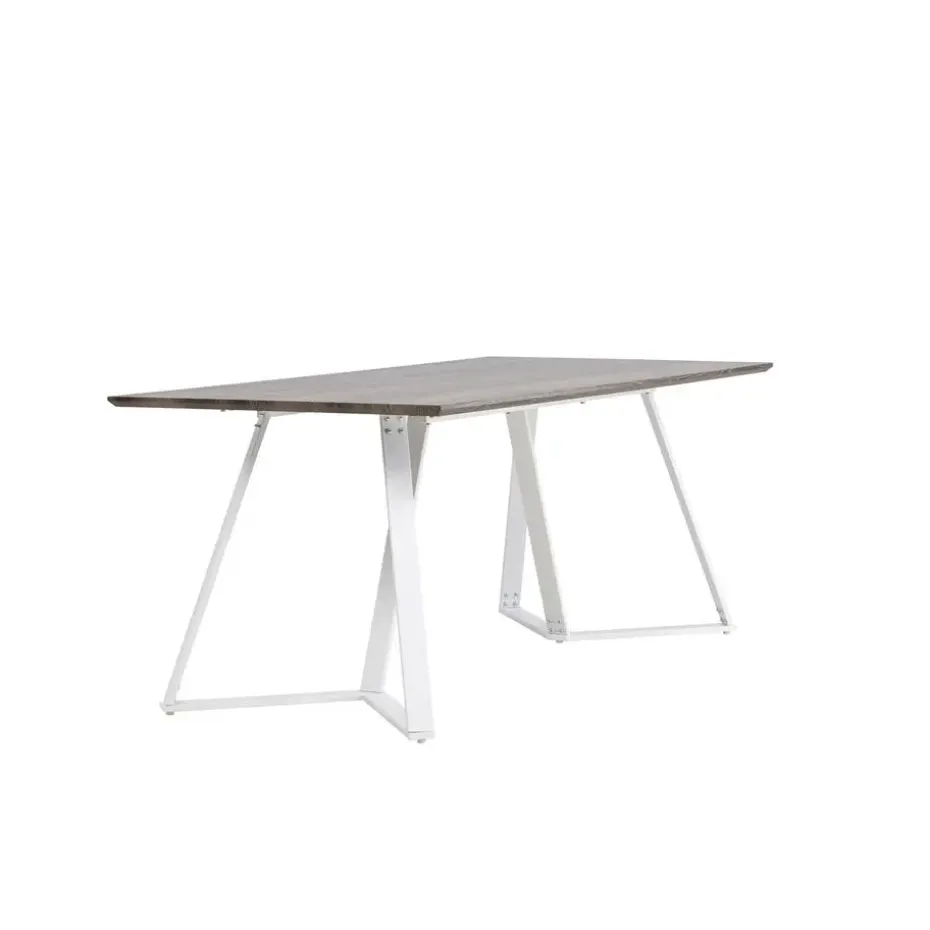Eettafel Eiken Hout Wit - 180x90x75cm - Marina