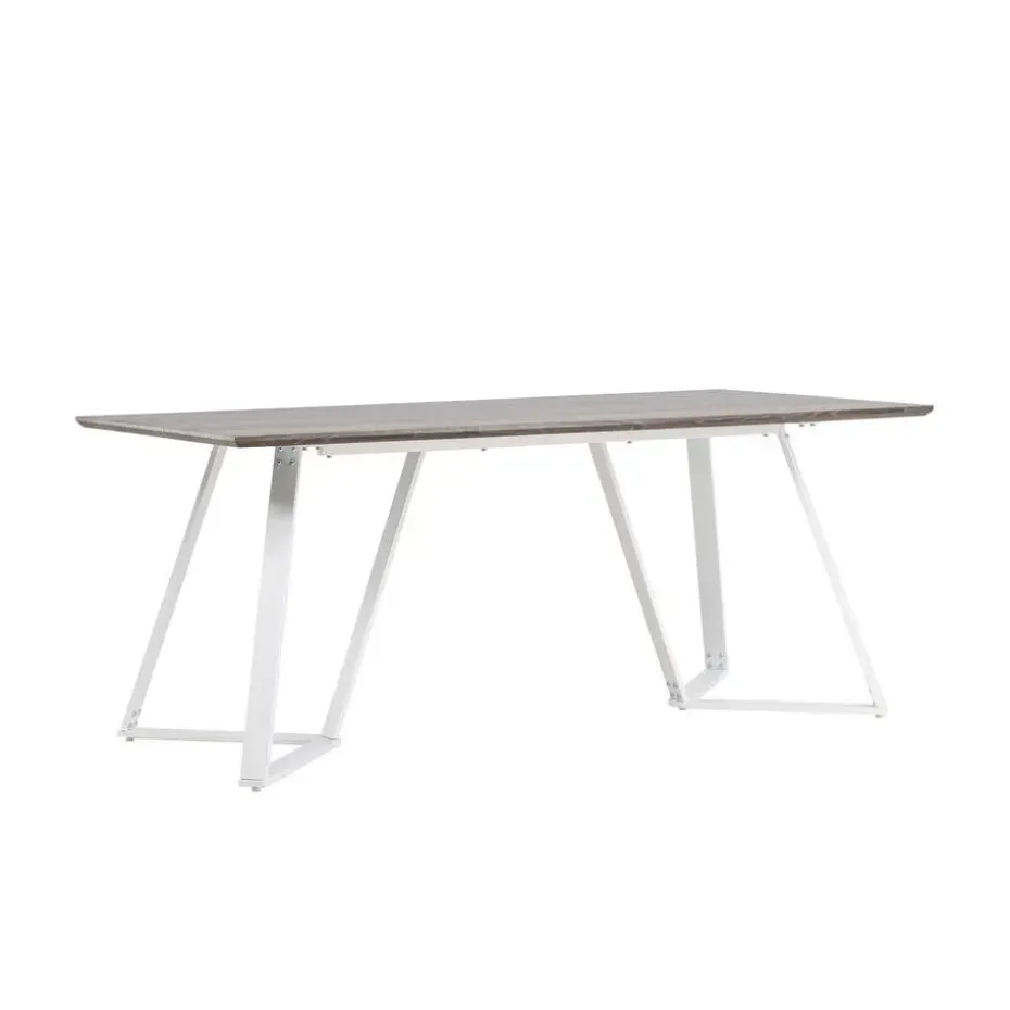 Eettafel Eiken Hout Wit - 180x90x75cm - Marina