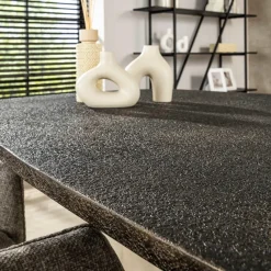 Eettafel Grijs Staal - 215x105x77cm - Metallic