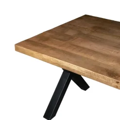 Eettafel Mangohout - 300x100x76cm - Metaal - Duncan