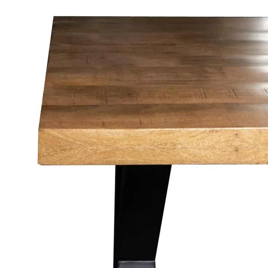 Eettafel Mangohout - 300x100x76cm - Metaal - Duncan