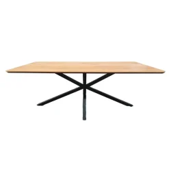Eettafel Naturel Eiken - 160x90x75cm - Spinpoot - Cesura