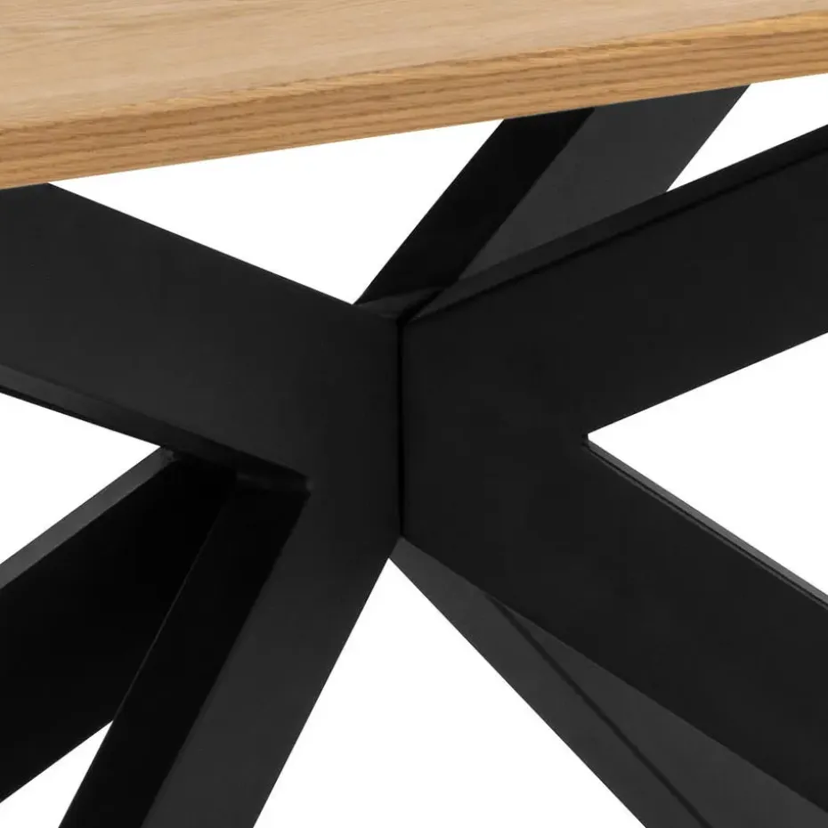 Eettafel Naturel Eikenhout - 200x100x75cm - 6-8 personen - Dain