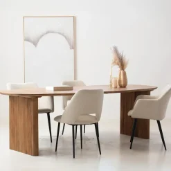 Eettafel Naturel Mangohout - 4-6 Personen - 180x90x76cm - Aya