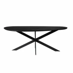 Eettafel Organisch Zwart Hout - 180x84x76cm - Cloud