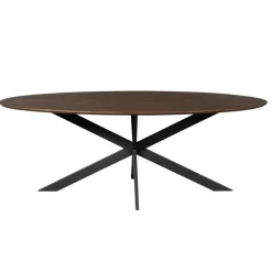 Eettafel Ovaal Bruin Hout - 210x100x76cm - Ferris