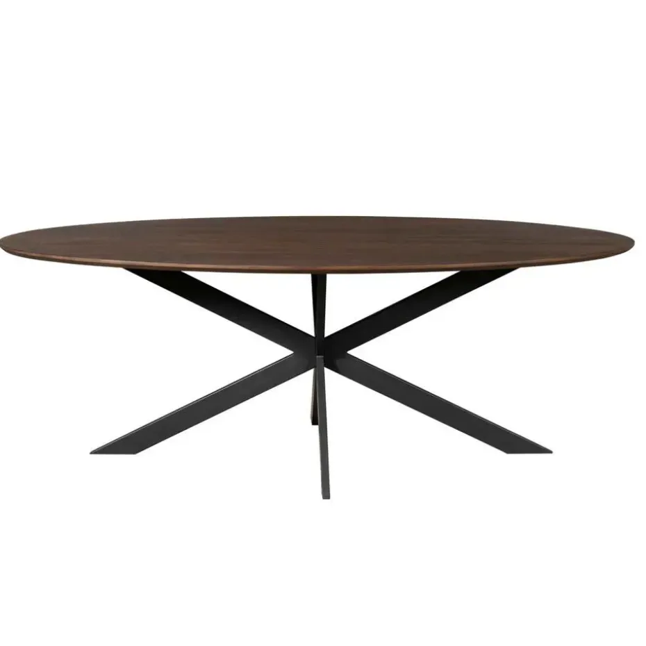 Eettafel Ovaal Bruin Hout - 210x100x76cm - Ferris
