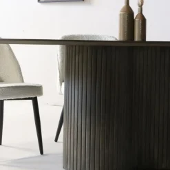 Eettafel Ovaal 240cm - Bruin - Hout - Eettafel Ava
