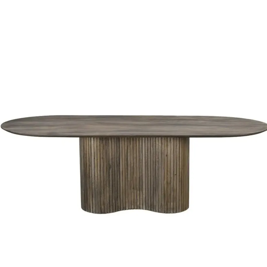 Eettafel Ovaal 200cm - Bruin - Hout - Eettafel Ava