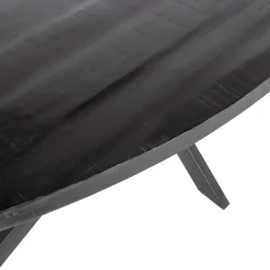 Eettafel Ovaal 240cm - Mangohout Zwart - Matrix-Poot - Mansour