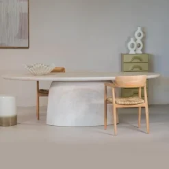 Eettafel Ovaal 300cm - Naturel Betonlook - Myrna