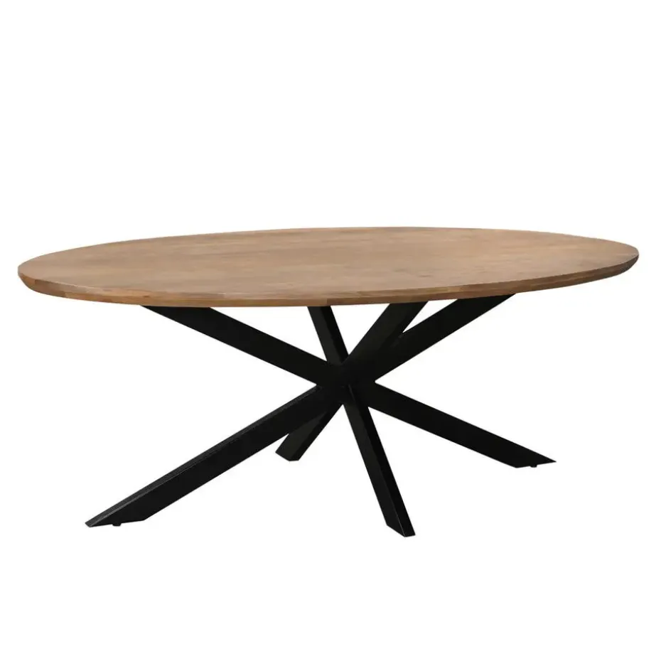 Eettafel Ovaal 180cm - Naturel Mangohout - Matrix-poot - Jesper