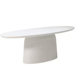 Eettafel Ovaal 200cm - Wit Betonlook - Myrna