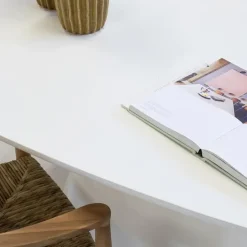Eettafel Ovaal 300cm - Wit Eco Composiet - Acryl Coating - Cleo