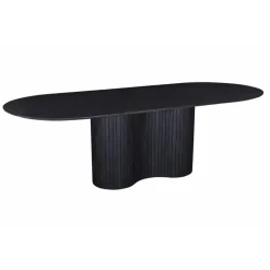 Eettafel Ovaal 200cm - Zwart - Hout - Eettafel Ava