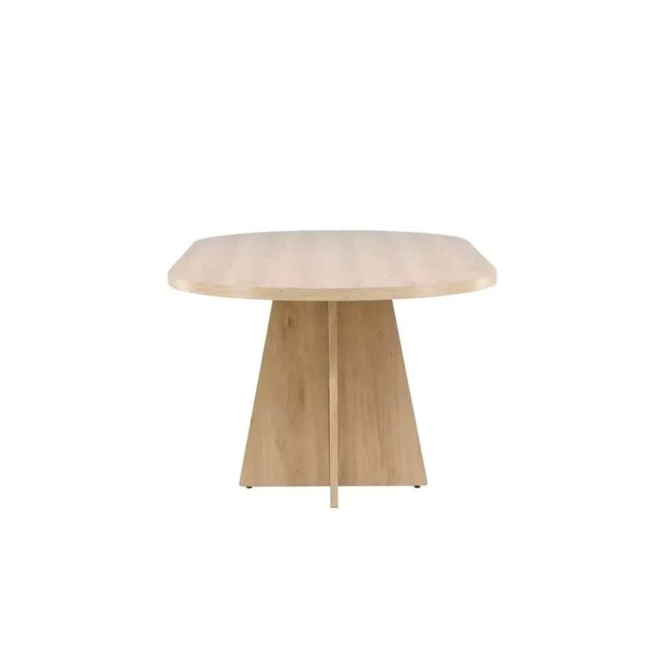 Eettafel Ovaal Naturel 220cm - Fineer - Scandinavisch - Tafel Bootcut