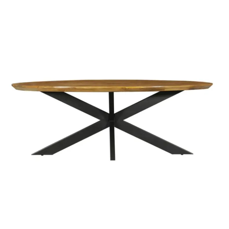 Eettafel Ovaal Naturel Mangohout - 300x110x76cm - Brandy
