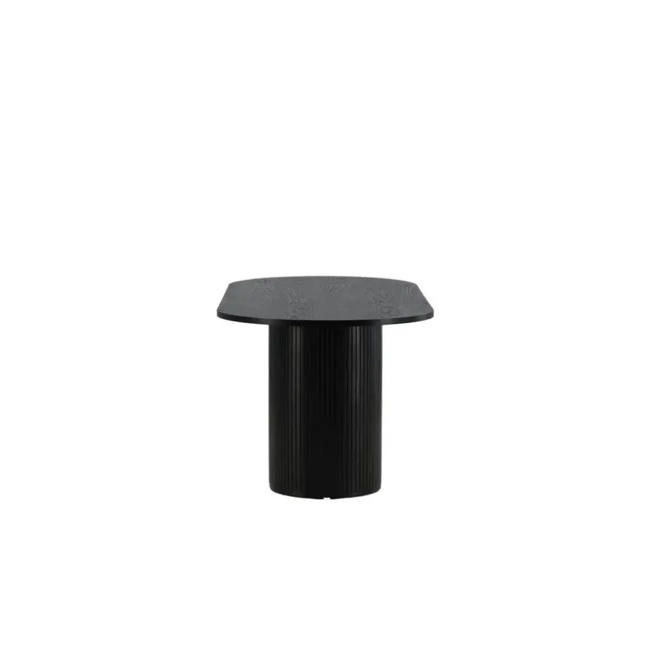 Eettafel Ovaal Zwart 200cm - Fineer - Scandinavisch